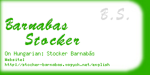 barnabas stocker business card